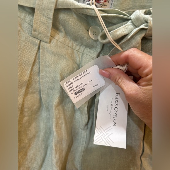 Haris Cotton Linen shorts NWT Small - Picture 4 of 4